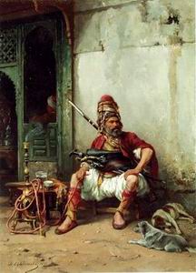 unknow artist Arab or Arabic people and life. Orientalism oil paintings 181